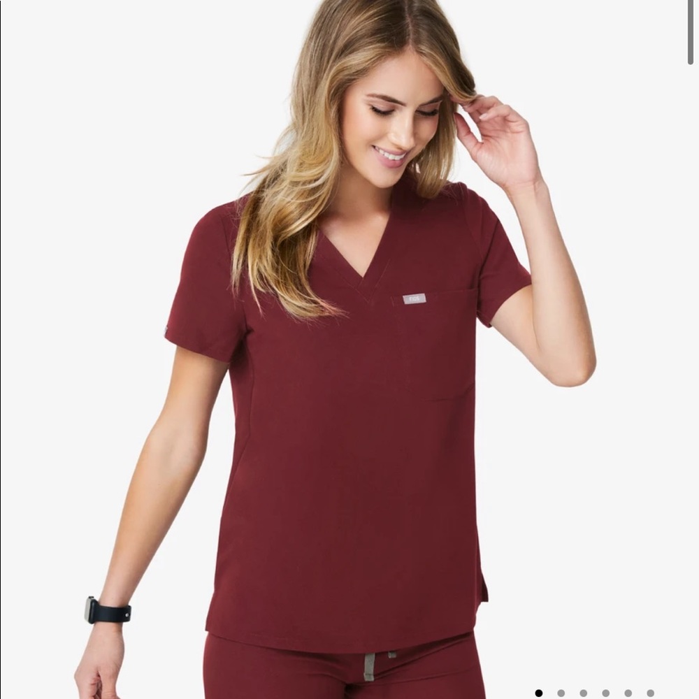 FIGS Burgundy Catarina Top & Zamora Pant